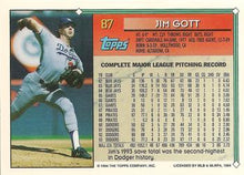 将图片加载到图库查看器，1994 Topps Jim Gott # 87 Los Angeles Dodgers
