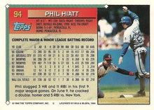 تحميل الصورة إلى عارض المعرض، 1994 Topps Phil Hiatt # 94 Kansas City Royals
