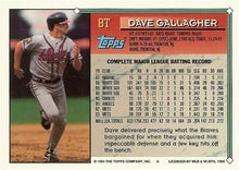 Load image into Gallery viewer, 1994 Topps Traded Dave Gallagher  8T Atlanta Braves
