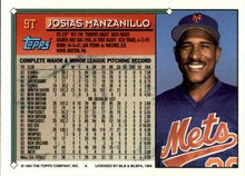 Load image into Gallery viewer, 1994 Topps Traded Josias Manzanillo  9T New York Mets

