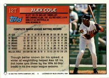 Load image into Gallery viewer, 1994 Topps Traded Alex Cole  12T Minnesota Twins
