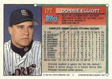 Load image into Gallery viewer, 1994 Topps Traded Donnie Elliott  17T San Diego Padres
