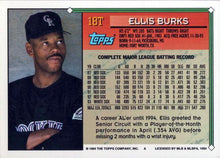 Load image into Gallery viewer, 1994 Topps Traded Ellis Burks  18T Colorado Rockies

