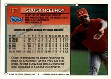 Load image into Gallery viewer, 1994 Topps Traded Chuck McElroy  19T Cincinnati Reds
