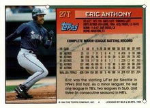 Load image into Gallery viewer, 1994 Topps Traded Eric Anthony  27T Seattle Mariners
