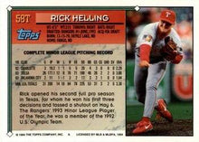 Load image into Gallery viewer, 1994 Topps Traded Rick Helling  58T Texas Rangers
