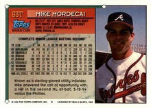 Load image into Gallery viewer, 1994 Topps Traded Mike Mordecai RC  63T Atlanta Braves
