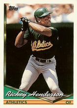 Load image into Gallery viewer, 1994 Topps Traded Rickey Henderson  65T Oakland Athletics
