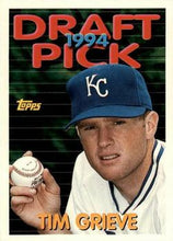 Load image into Gallery viewer, 1994 Topps Traded Tim Grieve DPK, RC  66T Kansas City Royals
