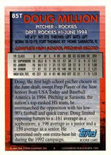 Load image into Gallery viewer, 1994 Topps Traded Doug Million DPK, RC  85T Colorado Rockies
