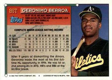 Load image into Gallery viewer, 1994 Topps Traded Geronimo Berroa  86T Oakland Athletics
