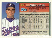 Load image into Gallery viewer, 1994 Topps Traded Butch Henry  88T Montreal Expos
