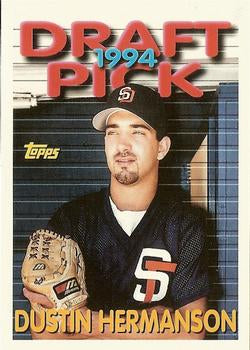 1994 Topps Traded Dustin Hermanson DPK, RC  95T San Diego Padres