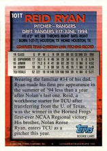 Load image into Gallery viewer, 1994 Topps Traded Reid Ryan DPK, RC  101T Texas Rangers
