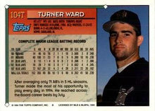 Load image into Gallery viewer, 1994 Topps Traded Turner Ward  104T Milwaukee Brewers
