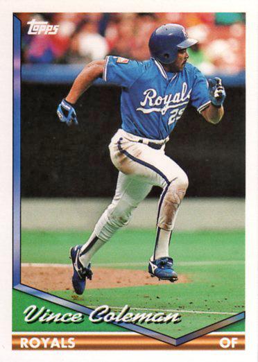 1994 Topps Traded Vince Coleman  106T Kansas City Royals