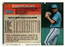 Load image into Gallery viewer, 1994 Topps Traded Kurt Miller  111T Florida Marlins
