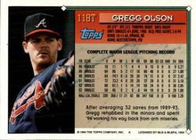 Load image into Gallery viewer, 1994 Topps Traded Gregg Olson  118T Atlanta Braves
