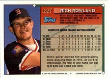 Load image into Gallery viewer, 1994 Topps Traded Rich Rowland  122T Boston Red Sox
