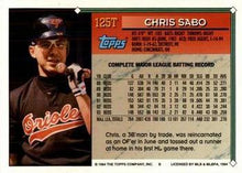 Load image into Gallery viewer, 1994 Topps Traded Chris Sabo  125T Baltimore Orioles
