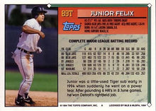 Load image into Gallery viewer, 1994 Topps Traded Junior Felix  89T Detroit Tigers
