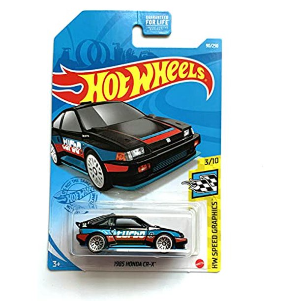 Hot Wheels 1985 Honda CRX, HW Speed Graphics 3/10 Black 90/250