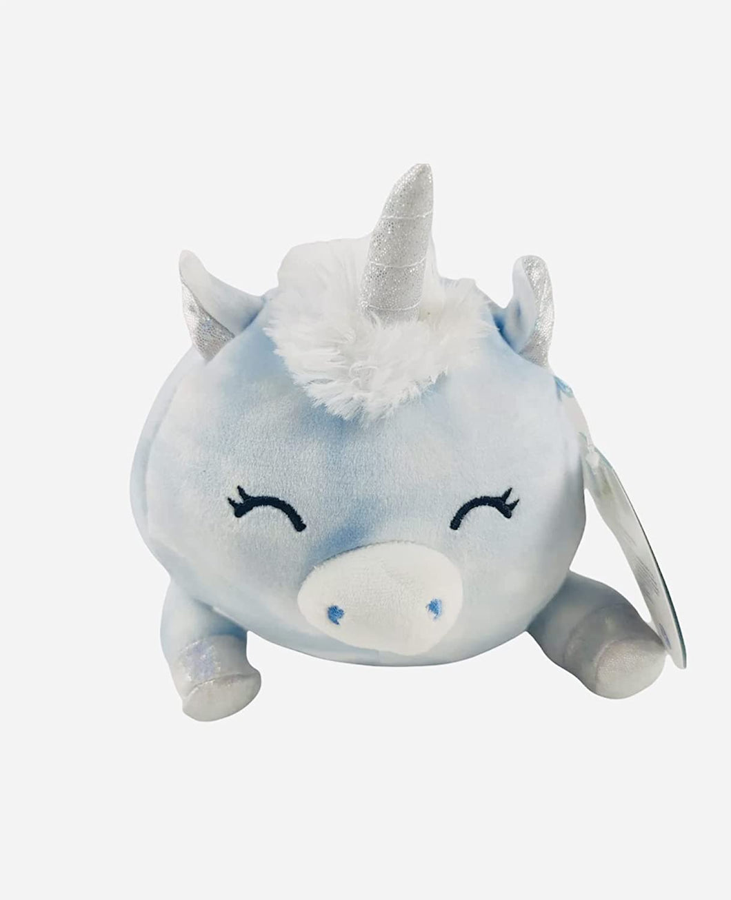 Squishmallow Laying Hug Mees Delva The Blue Unicorn