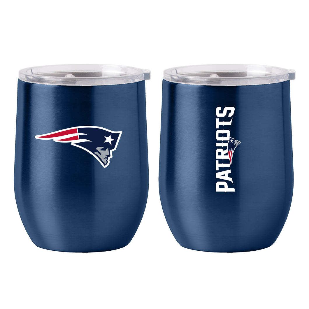 New England Patriots 16oz Gameday Stainless Curved Beverage Tumbler