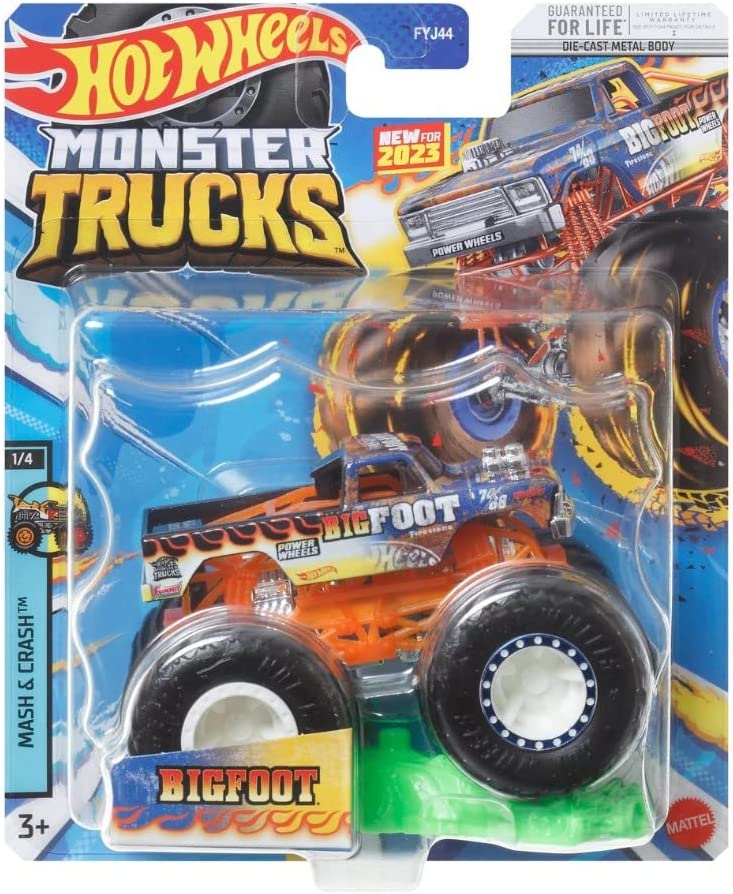 Hot Wheels Monster Truck Bigfoot (Blue) 2023 Mash & Crash 1:64 Scale
