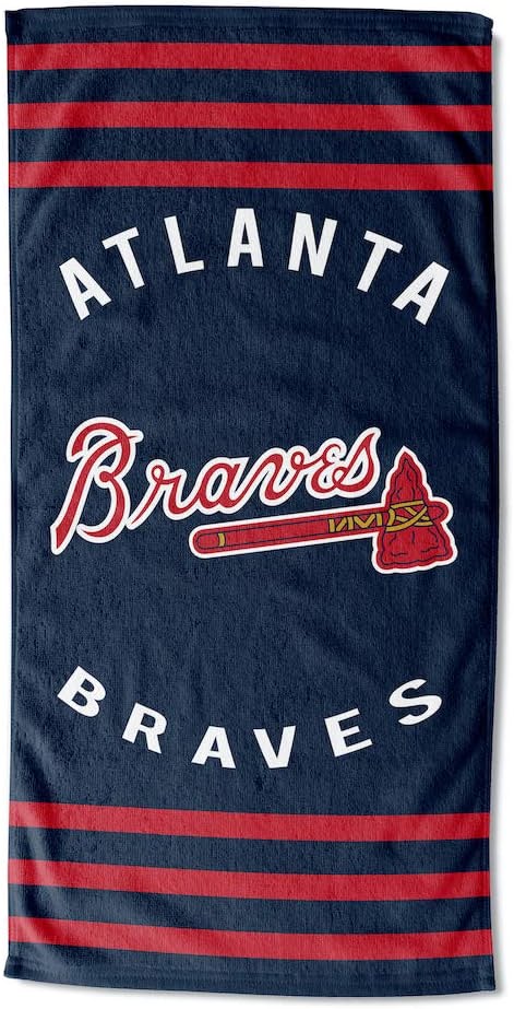 Atlanta Braves Stripes Beach Towel 30