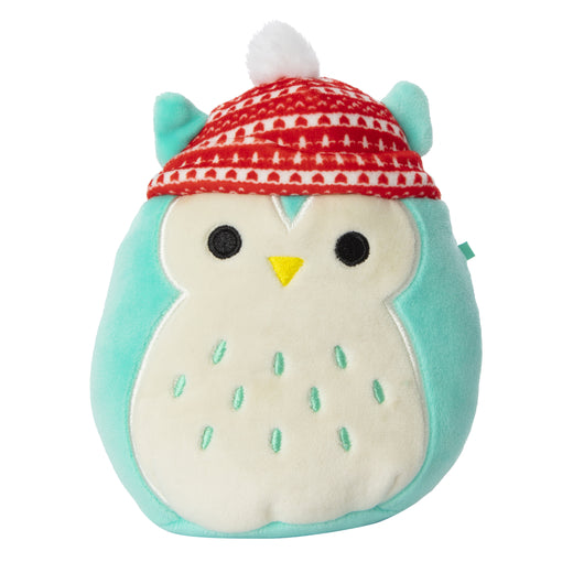 Squishmallows Winston the Owl Wearing Winter Hat 4.5