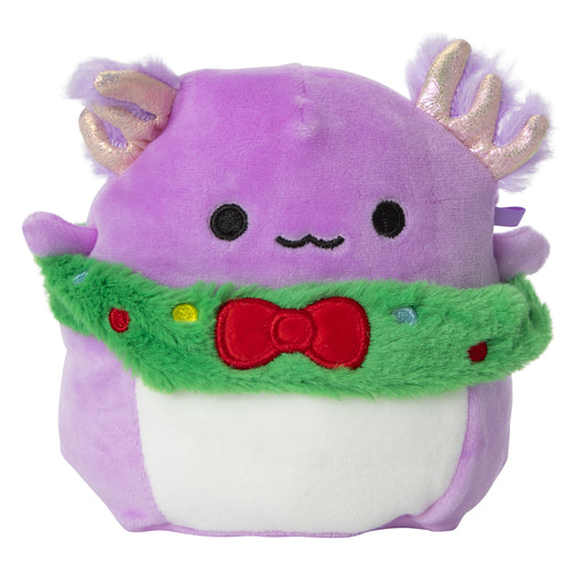 Squishmallows Svenja the Axoloti Wearing Wreath with Bow Tie 4.5