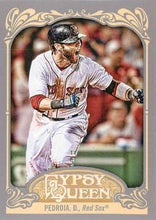 将图片加载到图库查看器，2012 Topps Gypsy Queen Dustin Pedroia  # 143a Boston Red Sox
