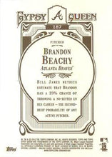 Load image into Gallery viewer, 2012 Topps Gypsy Queen Brandon Beachy  # 187 Atlanta Braves

