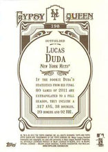 Load image into Gallery viewer, 2012 Topps Gypsy Queen Lucas Duda  # 198 New York Mets
