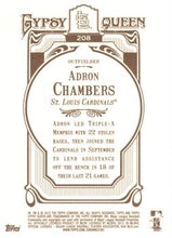Load image into Gallery viewer, 2012 Topps Gypsy Queen Adron Chambers  RC # 208 St. Louis Cardinals
