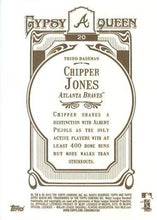 Load image into Gallery viewer, 2012 Topps Gypsy Queen Chipper Jones  # 20 Atlanta Braves
