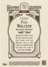 Load image into Gallery viewer, 2012 Topps Gypsy Queen Paul Molitor  # 247 Milwaukee Brewers
