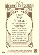 将图片加载到图库查看器，2012 Topps Gypsy Queen Stan Musial  # 249 St. Louis Cardinals
