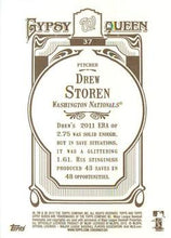 Load image into Gallery viewer, 2012 Topps Gypsy Queen Drew Storen  # 37 Washington Nationals
