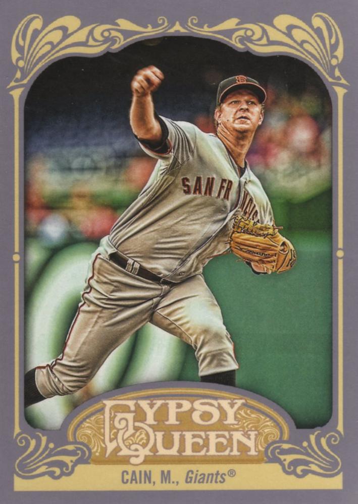 2012 Topps Gypsy Queen Matt Cain  # 24 San Francisco Giants