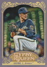 Load image into Gallery viewer, 2012 Topps Gypsy Queen Zack Greinke  # 58 Milwaukee Brewers
