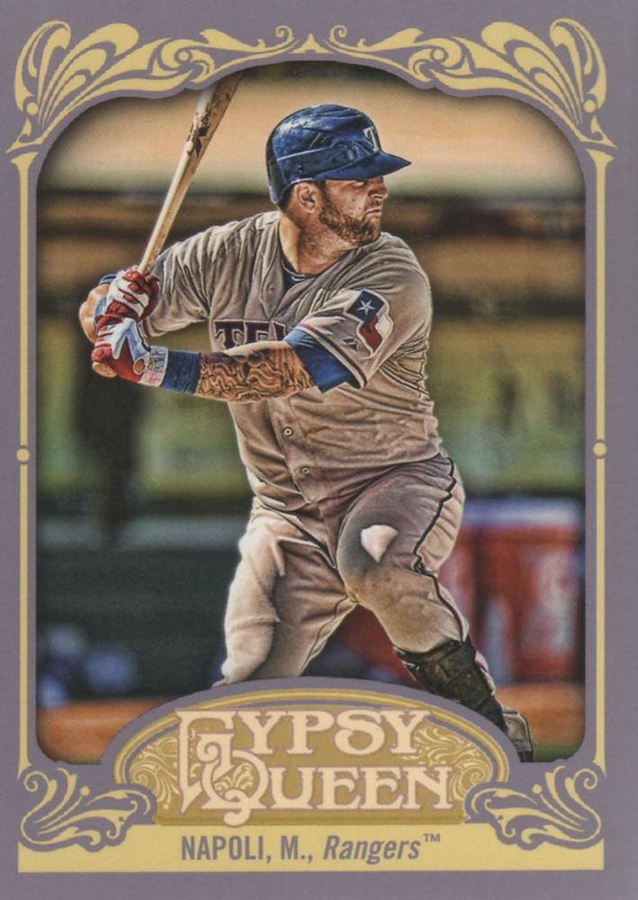 2012 Topps Gypsy Queen Mike Napoli  # 76a Texas Rangers