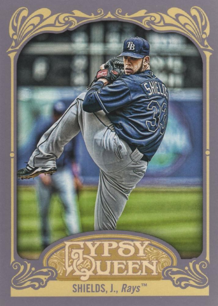 2012 Topps Gypsy Queen James Shields  # 139 Tampa Bay Rays