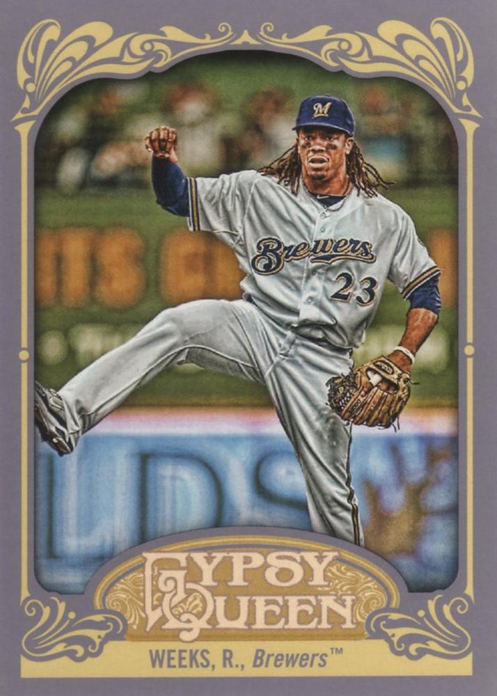 2012 Topps Gypsy Queen Rickie Weeks  # 158 Milwaukee Brewers