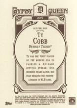 Load image into Gallery viewer, 2012 Topps Gypsy Queen Ty Cobb  # 229a Detroit Tigers
