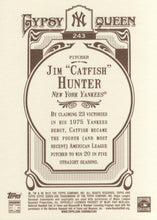 Load image into Gallery viewer, 2012 Topps Gypsy Queen Catfish Hunter  # 243 New York Yankees
