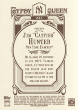 将图片加载到图库查看器，2012 Topps Gypsy Queen Catfish Hunter  # 243 New York Yankees
