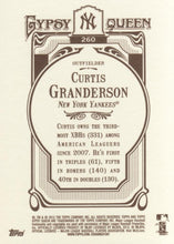 Load image into Gallery viewer, 2012 Topps Gypsy Queen Curtis Granderson  # 260a New York Yankees
