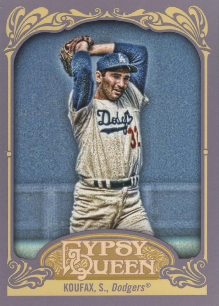 2012 Topps Gypsy Queen Sandy Koufax # 290 Los Angeles Dodgers